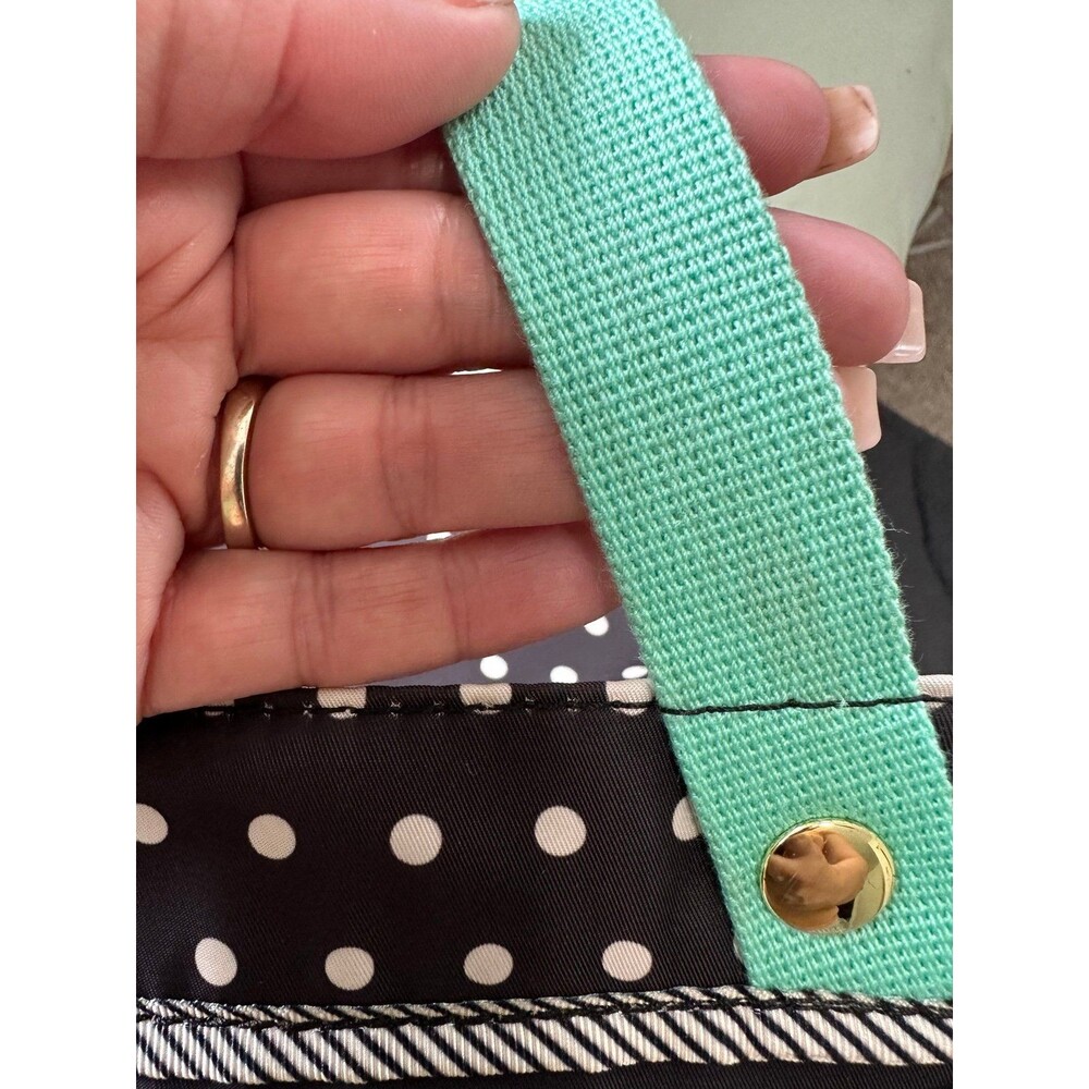 Fossil Keyper Nylon Polka Dots Zip Closure Should… - image 7